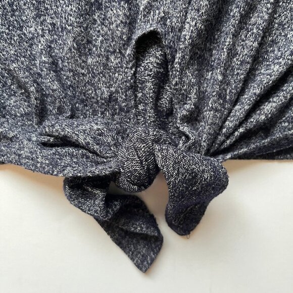 Coin 1804 Sweater Stretch Jersey Knit Los Angeles Blue Shirt Front Knot Sz S - Picture 5 of 12